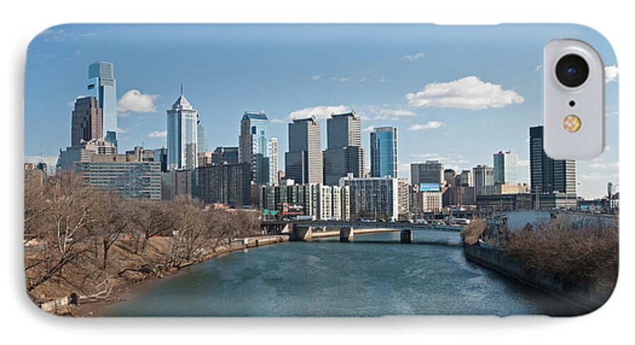 Philadelphia iPhone 7 Case featuring the photograph Philly winter by Jennifer Ancker