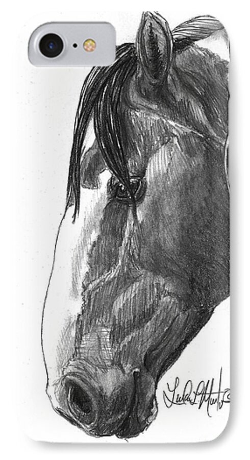 Picasso iPhone 7 Case featuring the drawing Picasso by Linda L Martin