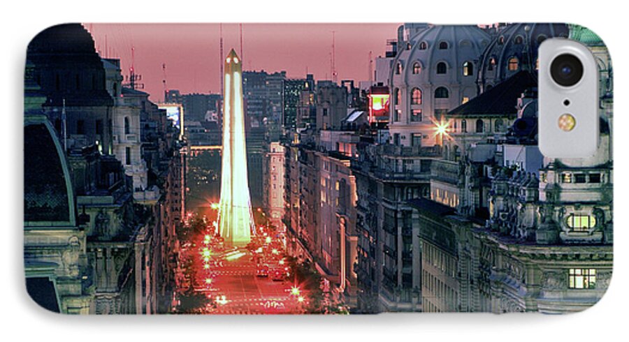 Pink iPhone 7 Case featuring the photograph Pink Buenos Aires by Bernardo Galmarini