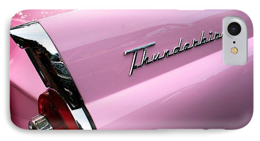 Cars iPhone 7 Case featuring the photograph Pink Thunderbird by Polly Castor