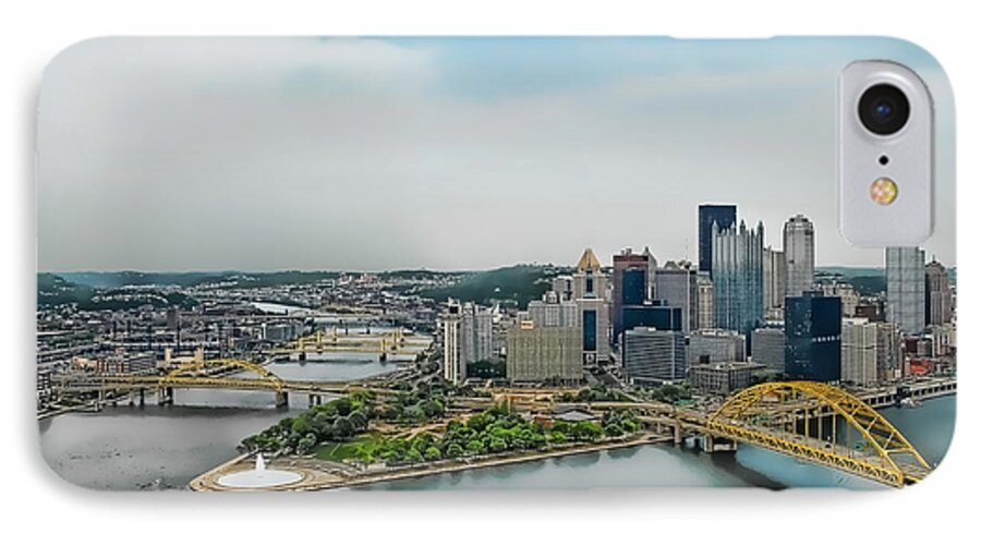 Pittsburgh iPhone 7 Case featuring the photograph Pittsburgh Skyline by Dyle  Warren