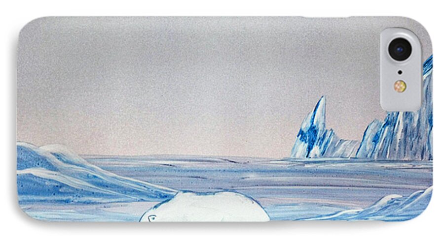 Painting iPhone 7 Case featuring the painting Polar Ice by Terri Mills