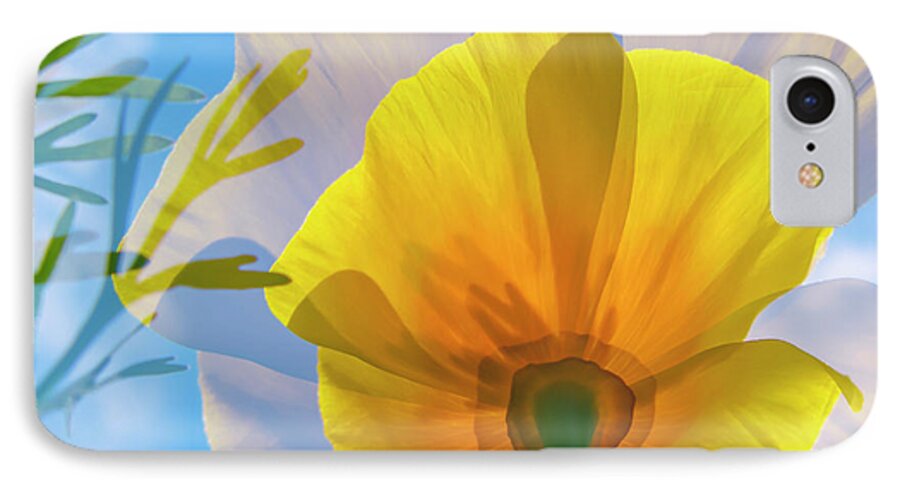 Abstract iPhone 7 Case featuring the photograph Poppy and sun by Veikko Suikkanen