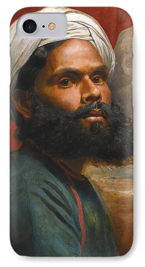 Edwin Frederick Holt iPhone 7 Case featuring the painting Portrait of an Indian Sardar #2 by Edwin Frederick Holt