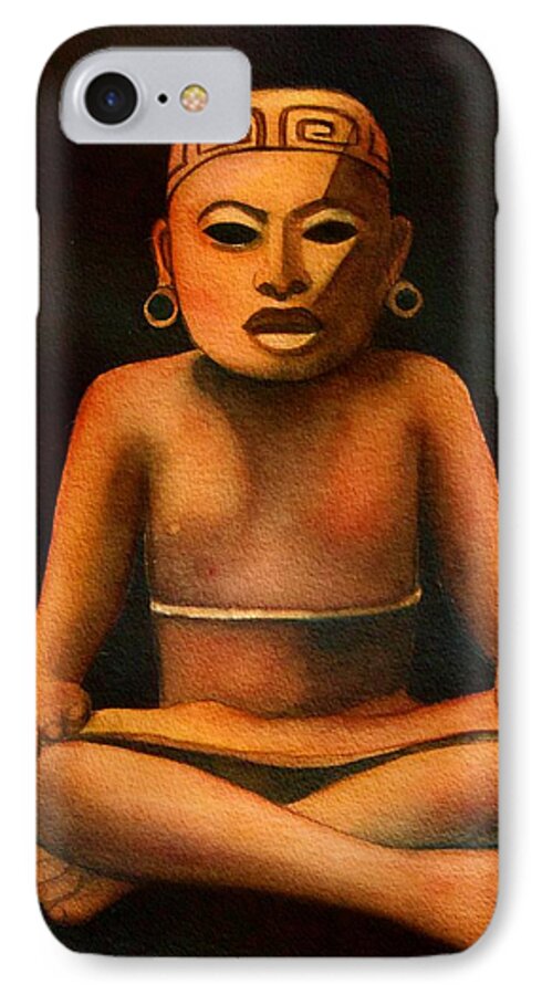 Mexico iPhone 7 Case featuring the painting PreColumbian Series #1 by Susan Santiago