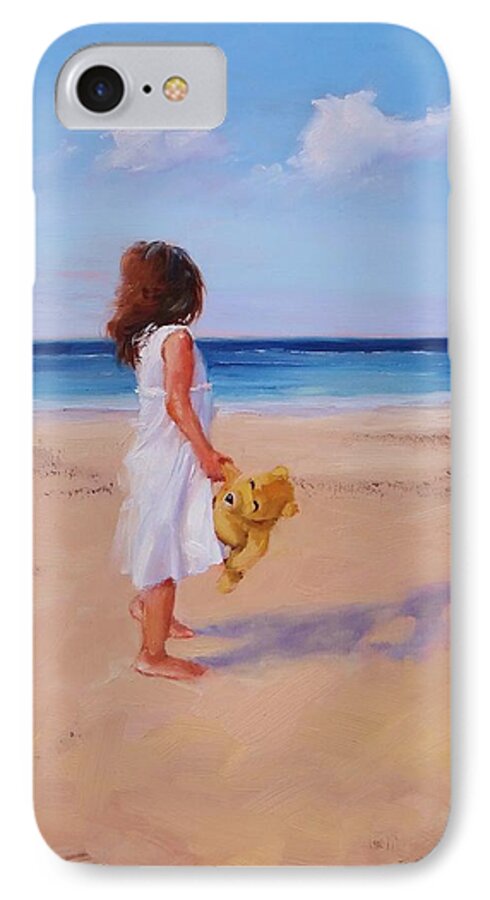 Laura Zanghetti iPhone 7 Case featuring the painting Precious Moment by Laura Lee Zanghetti
