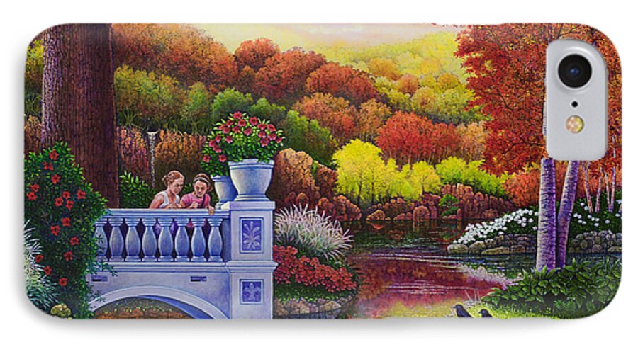 Princess iPhone 7 Case featuring the painting Princess Gardens by Michael Frank