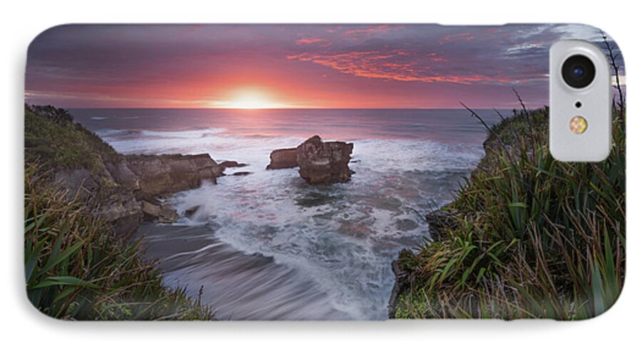 Eventide iPhone 7 Case featuring the photograph Punakaiki by Racheal Christian