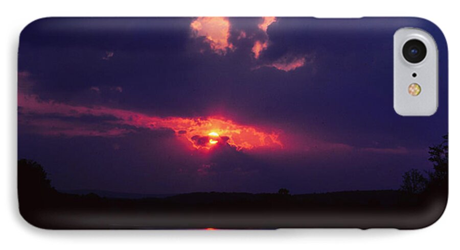 Sunset iPhone 7 Case featuring the photograph Purple Sunset by James L Bartlett