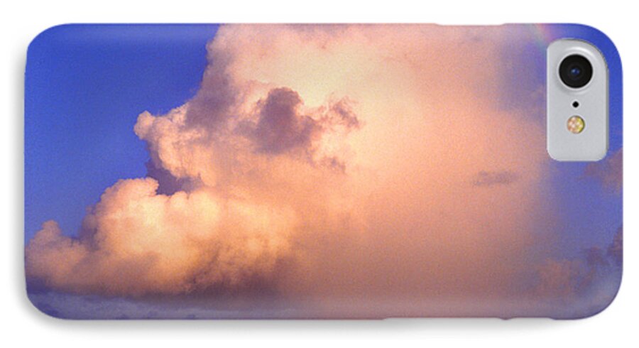 Culebra iPhone 7 Case featuring the photograph Rain Cloud and Rainbow by Thomas R Fletcher