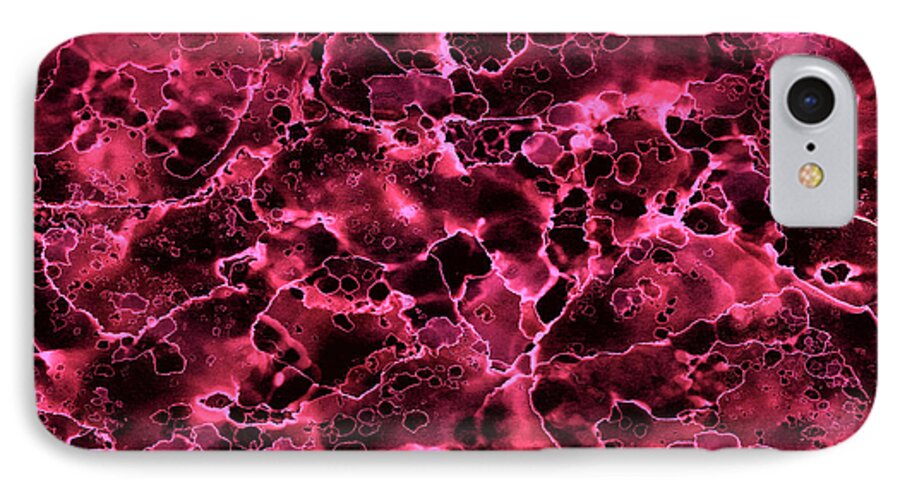 Raspberry Twist iPhone 7 Case featuring the painting Abstract 2 by Patricia Lintner