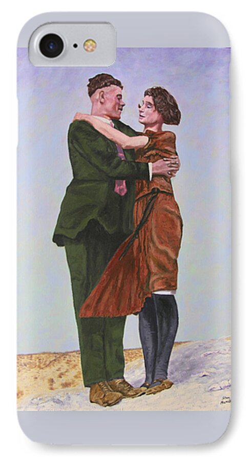 Double Portrait iPhone 7 Case featuring the painting Ray and Isabel by Stan Hamilton