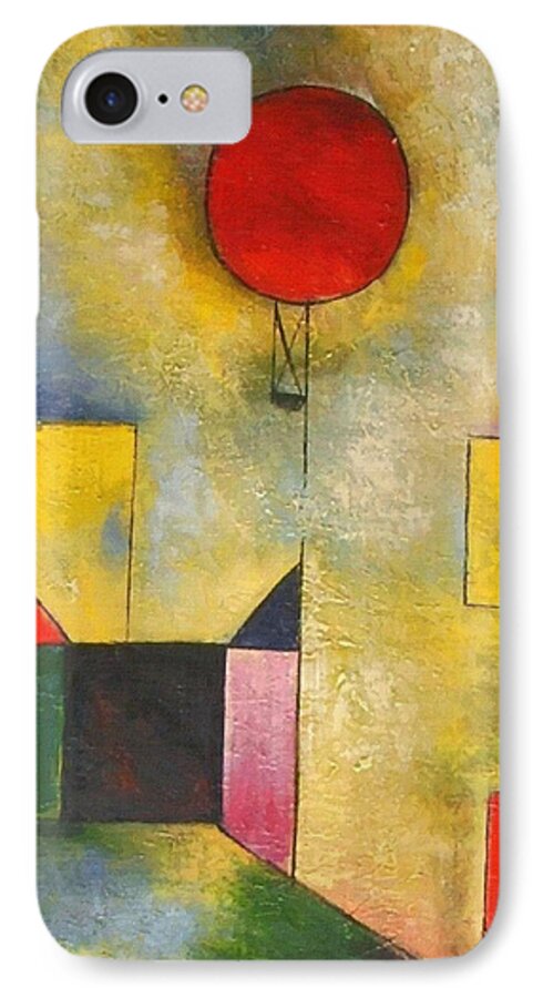 Paul Klee iPhone 7 Case featuring the painting Red Balloon by Paul Klee