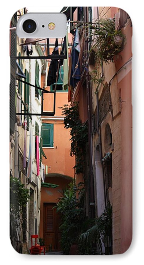 Italy iPhone 7 Case featuring the photograph Red Chair by Pat Purdy