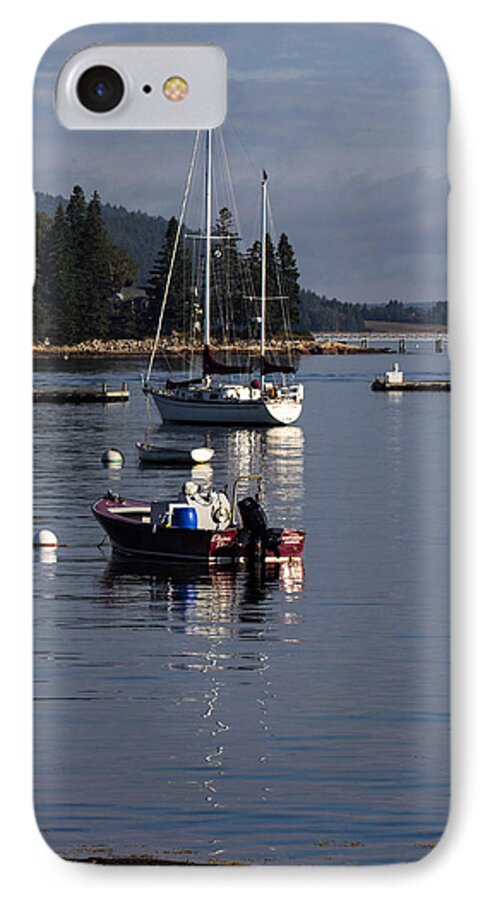 Lighthouse iPhone 7 Case featuring the photograph Reflections of SW Harbor by Dick Botkin