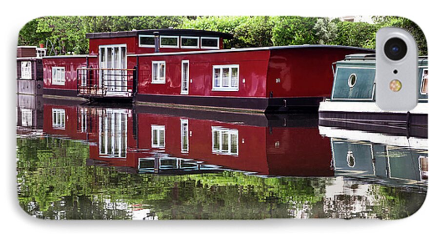 Canal iPhone 7 Case featuring the photograph Regent Houseboats by Keith Armstrong