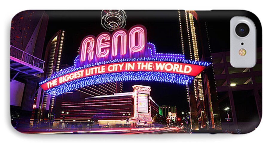 Reno iPhone 7 Case featuring the photograph Reno - The Biggest Little City in the World by Shawn Everhart