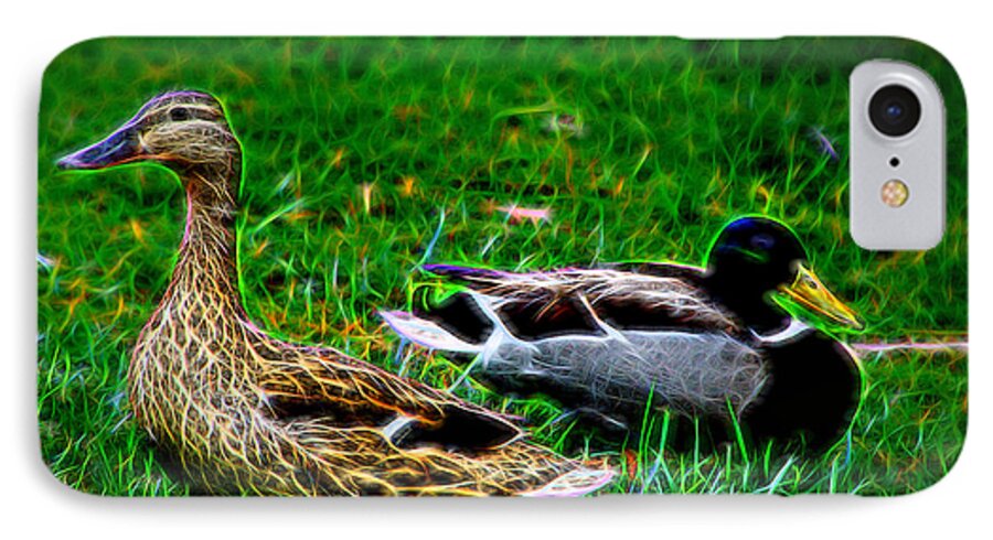 Resting Ducks iPhone 7 Case featuring the photograph Resting Ducks by Mariola Bitner