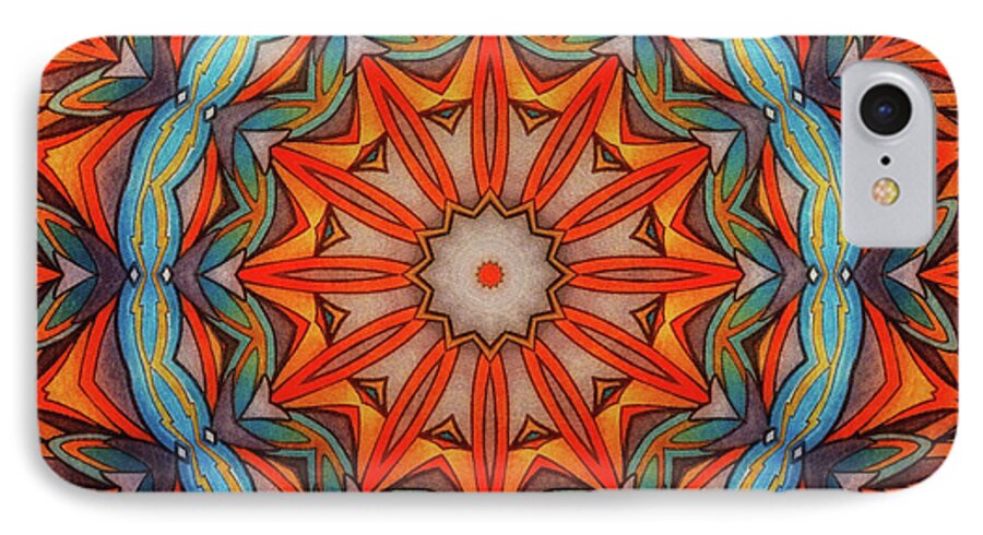 Ring Of Fire iPhone 7 Case featuring the drawing Ring of Fire by Mo T