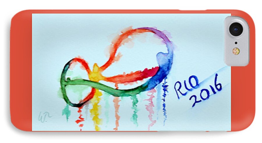 Rio 2016 iPhone 7 Case featuring the painting Rio 2016 by Warren Thompson