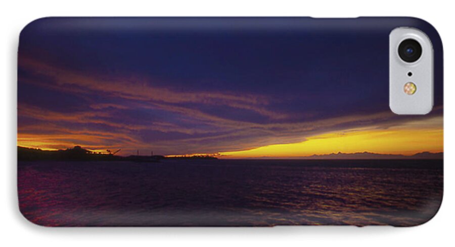 Ocean iPhone 7 Case featuring the photograph Roatan Sunset by Stephen Anderson