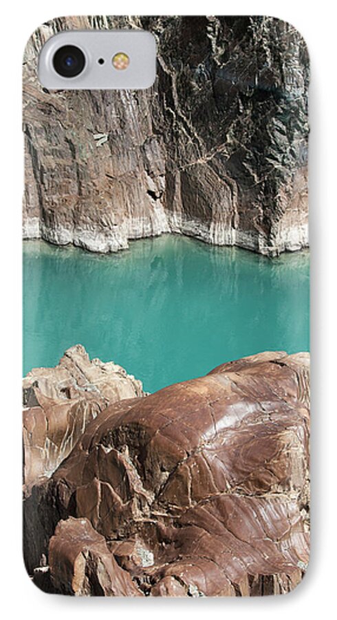 Abstract iPhone 7 Case featuring the photograph Rock formation of Zanskar, Ladakh, 2009 by Hitendra SINKAR