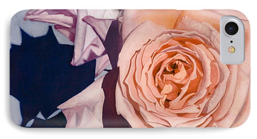 Roses iPhone 7 Case featuring the painting Rose Splendour by Kerryn Madsen-Pietsch
