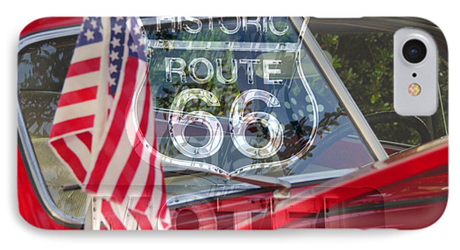 Route 66 Highway iPhone 7 Case featuring the photograph Route 66 the American highway by David Lee Thompson