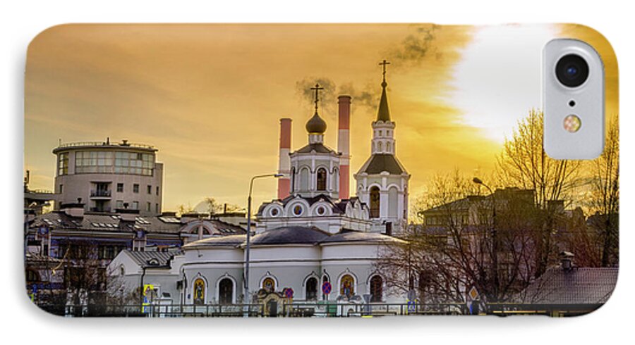 Feast Of The Cross iPhone 7 Case featuring the photograph Russian Ortodox Church in Moscow, Russia by Alexey Stiop