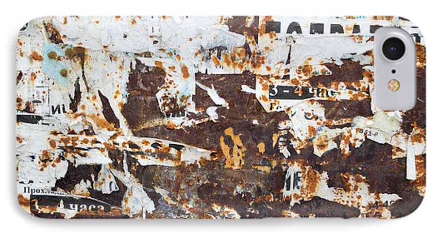 Abstract iPhone 7 Case featuring the photograph Rust and Torn Paper Posters by John Williams