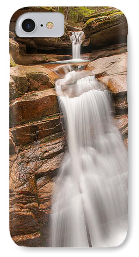 New England iPhone 7 Case featuring the photograph Sabbaday Falls by Brenda Jacobs
