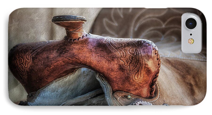 Art iPhone 7 Case featuring the photograph Saddle Up Still Life II by Tom Mc Nemar
