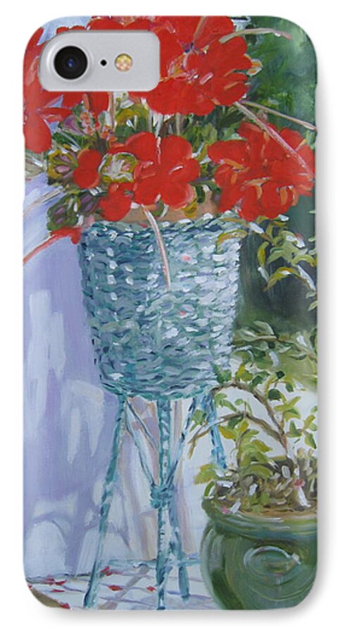 Flowers iPhone 7 Case featuring the painting Salt Island Hideaway by Julie Todd-Cundiff