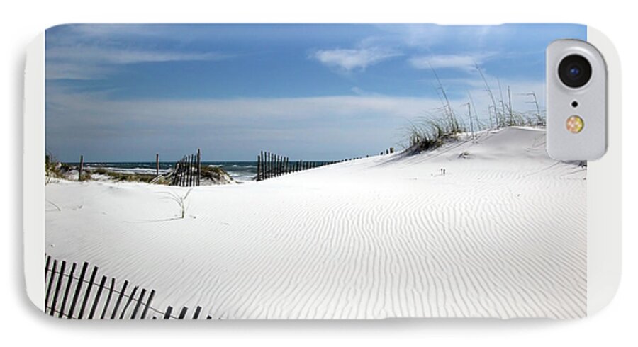 White iPhone 7 Case featuring the photograph Sand Dunes Dream by Marie Hicks