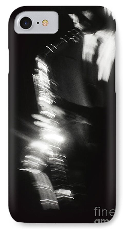 Music iPhone 7 Case featuring the photograph Sax Player 3 by Tony Cordoza