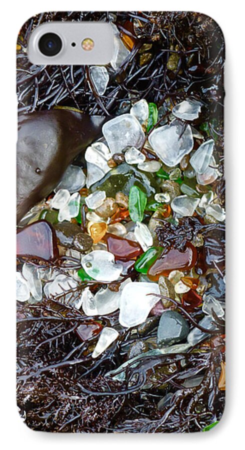 Sea Glass iPhone 7 Case featuring the photograph Sea Glass Nest by Amelia Racca