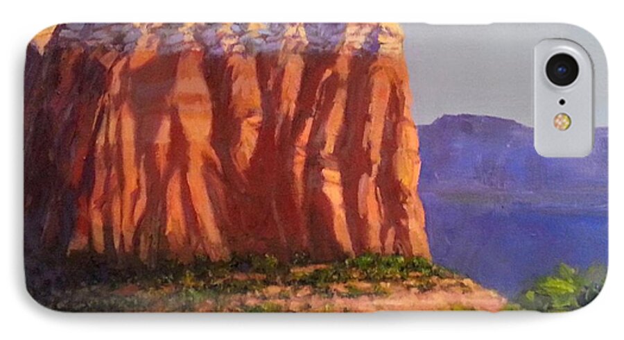  iPhone 7 Case featuring the painting Sedona Red Rocks by Jessica Anne Thomas