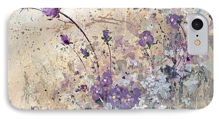 Flowers iPhone 7 Case featuring the painting Shabby eleven by Laura Lee Zanghetti
