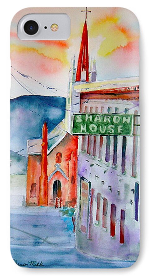 Sharon House iPhone 7 Case featuring the painting Sharon House by Sharon Mick