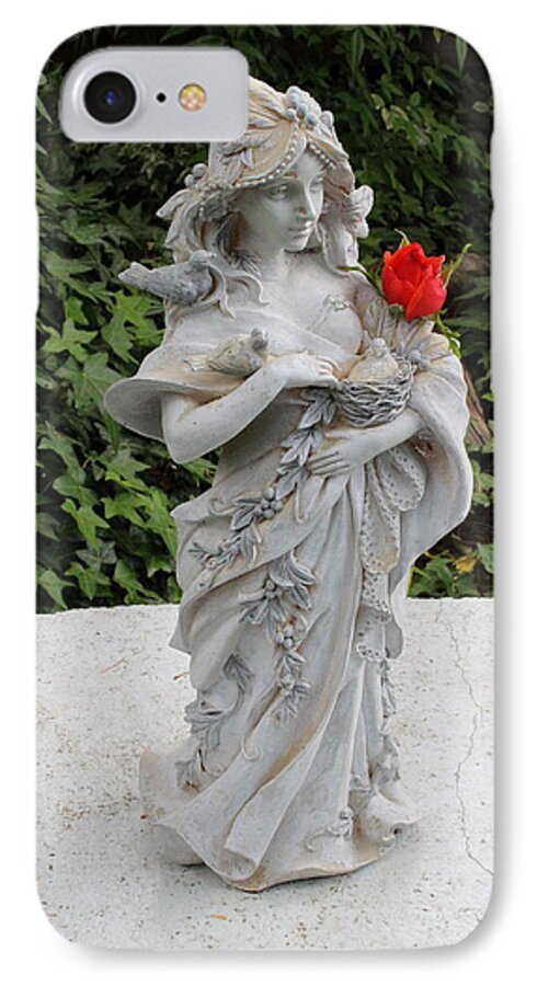 Rose iPhone 7 Case featuring the photograph She includes the rose by Marie Neder
