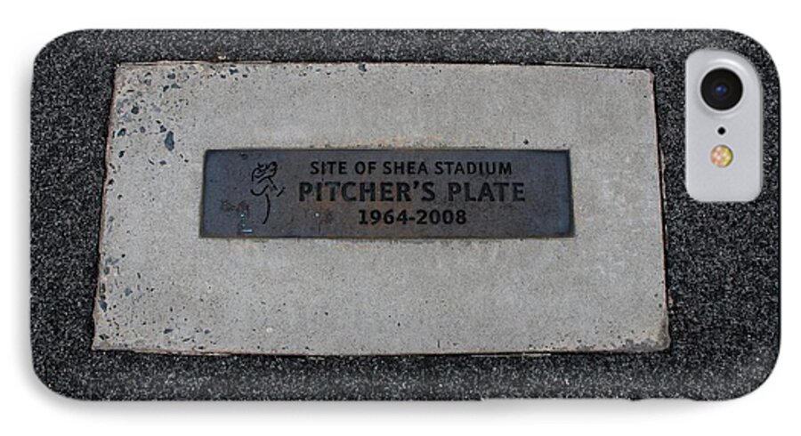 Shea Stadium iPhone 7 Case featuring the photograph Shea Stadium Pitchers Mound by Rob Hans