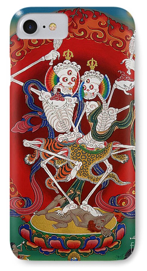  iPhone 7 Case featuring the painting Shri Chittipati - Chokling Tersar by Sergey Noskov