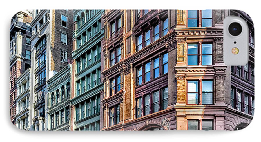 New York City iPhone 7 Case featuring the photograph Sights in New York City - Colorful Buildings by Walt Foegelle