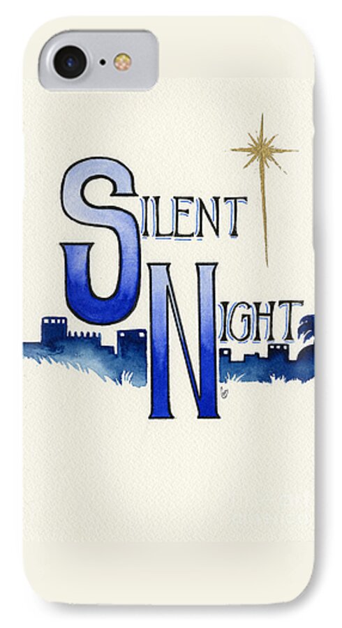 Christmas iPhone 7 Case featuring the painting Silent Night by Cindy Garber Iverson