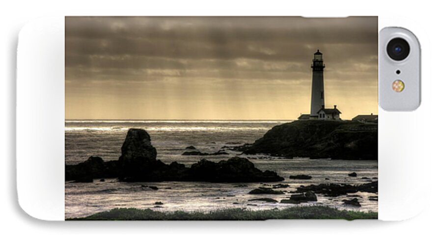 Pigeon Point Lighthouse iPhone 7 Case featuring the photograph Silhouette Sentinel - Pigeon Point Lighthouse - Central California Coast Spring by Michael Mazaika