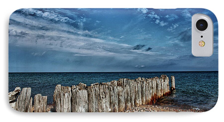 Hdr iPhone 7 Case featuring the photograph Skies of Superior by Rachel Cohen