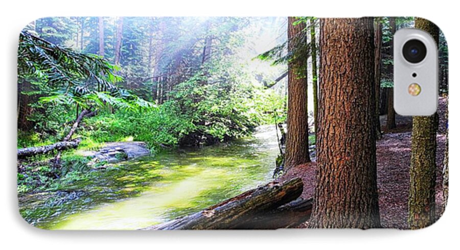King's River iPhone 7 Case featuring the photograph Slanting Sunlight on River by Kirsten Giving