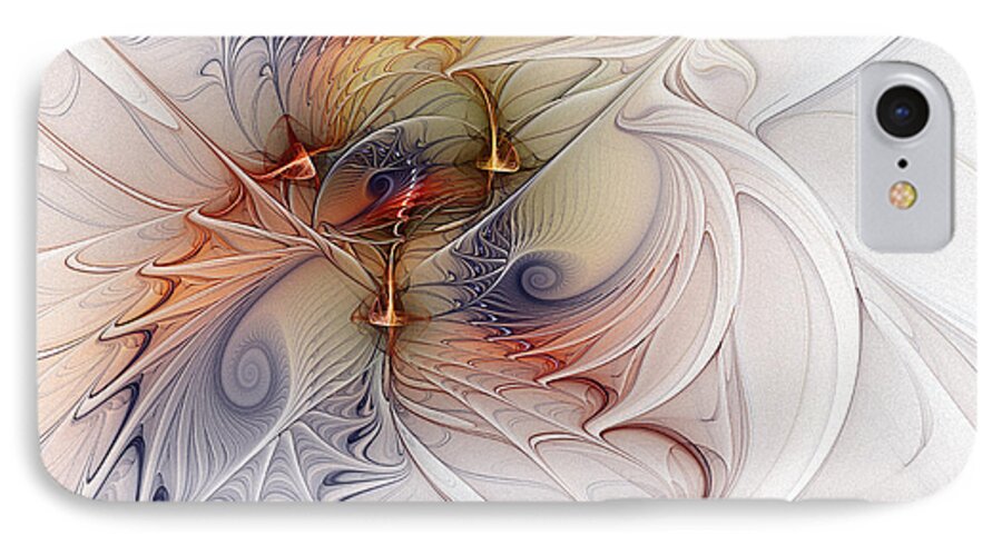 Abstract iPhone 7 Case featuring the digital art Sleeping Beauties by Karin Kuhlmann