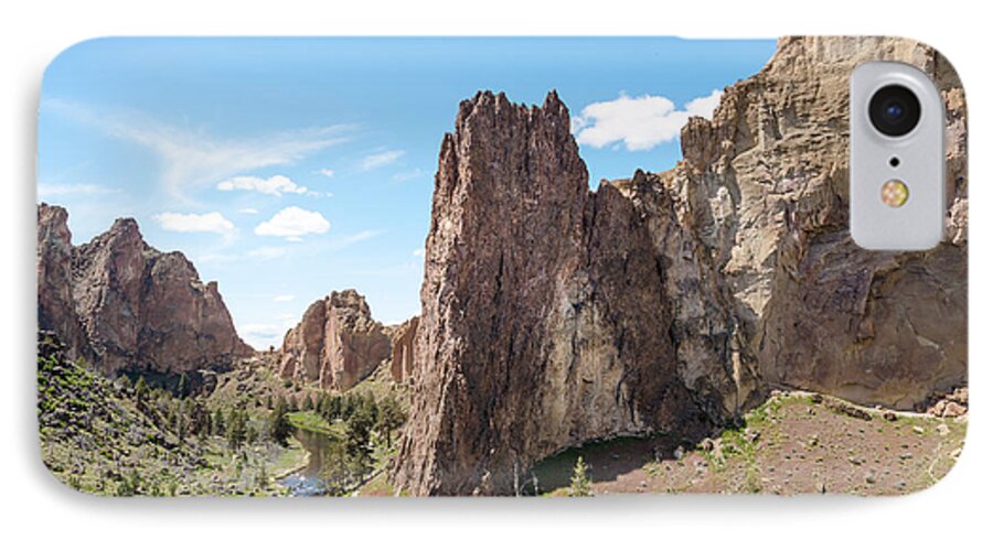 Bend iPhone 7 Case featuring the photograph Smith Rock State Park Pathway by Margaret Pitcher