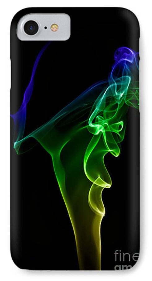 Abstract iPhone 7 Case featuring the photograph smoke XIV by Joerg Lingnau